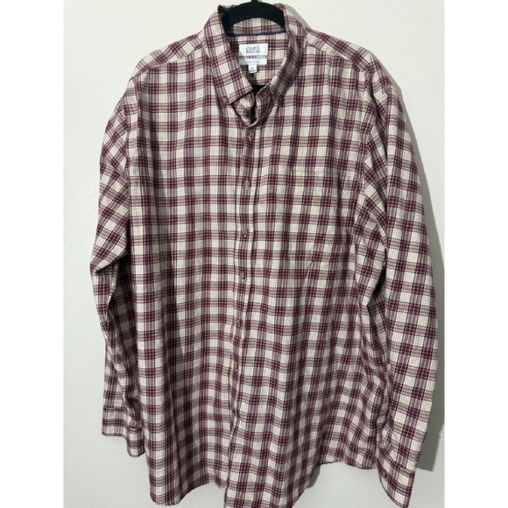 Croft & Barrow‎ Plaid Flannel Shirt Easy Care Button Down XXL
